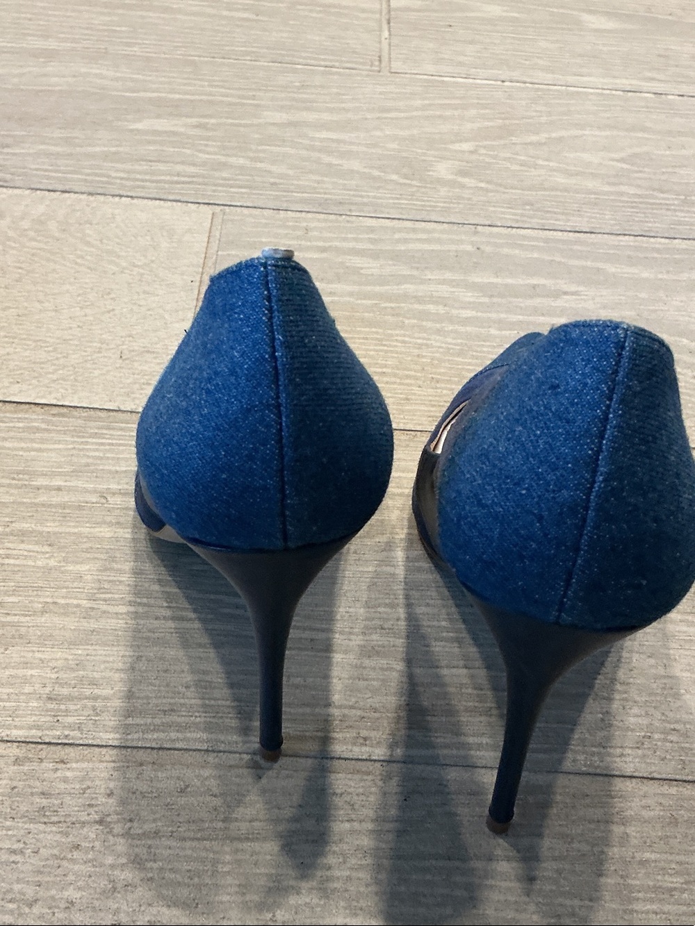 Aldo Blue Patchwork Pointed-Toe Pumps - Picture 3 of 7